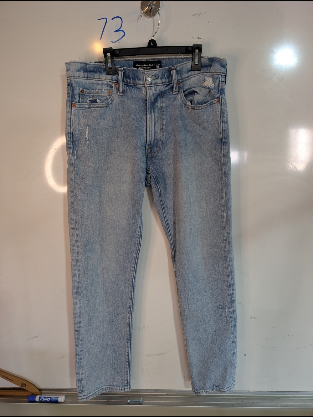 Abercrombie & Fitch Vintage Light Wash Slim Straight Jeans
